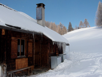 Sableun Eingang im Winter